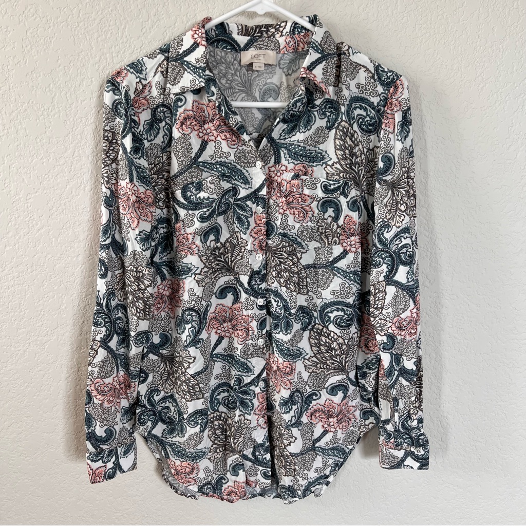 Loft Small Button Down Top